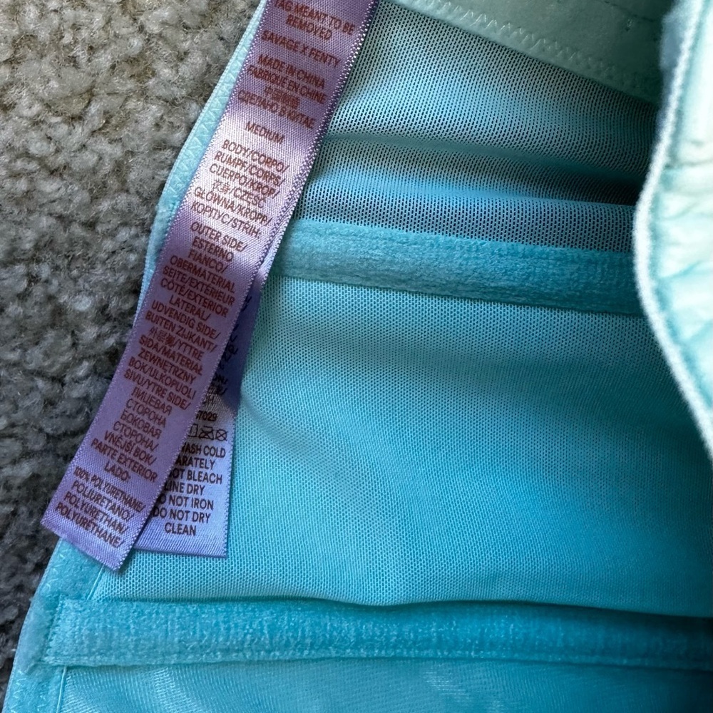 Savage X Fenty Mint Blue Lace-Up Corset Top NWT - Picture 4 of 5